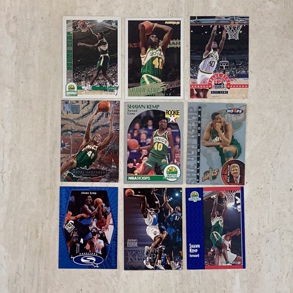 Shawn Kemp 1990 Basketball Cards Rookie NBA Hoops 279 Seattle Supersonics - Picture 2 of 16